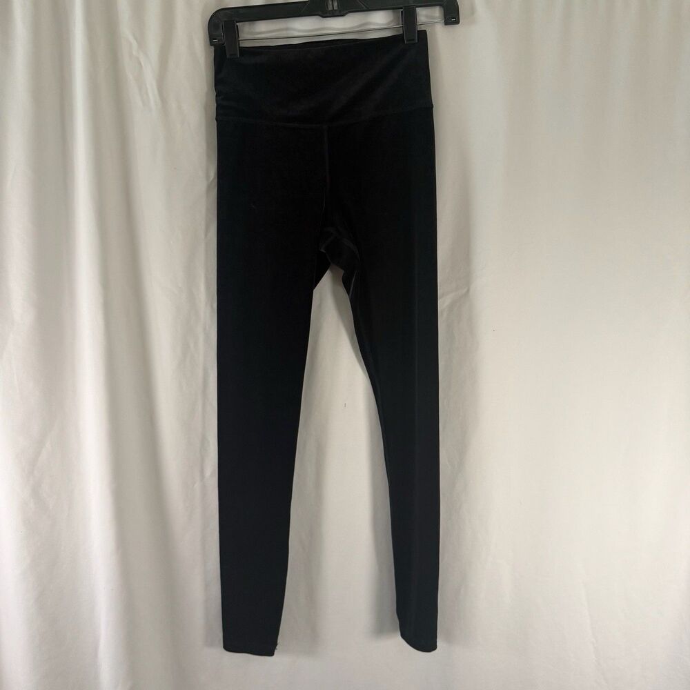 Athleta Elation Velvet Tight Women's XS Black Pull On Rear Pocket Leggings